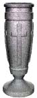 contemporary regal cross memorial vase
