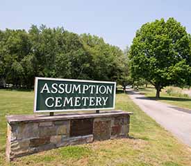 Assumption Cemetery Sign