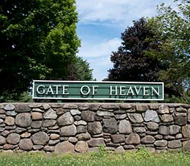 Gate Of Heaven Cemetery & Mausoleum Sign