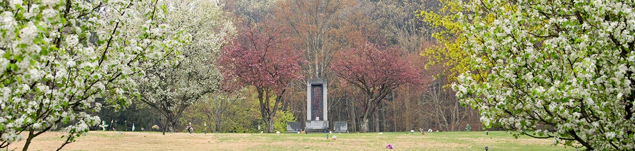 Resurrection cemetery banner