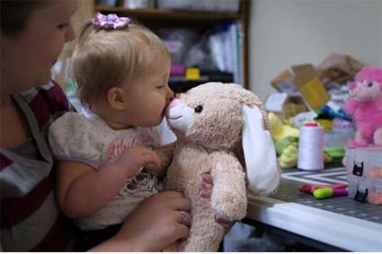 Baby w Stuffed Bunny