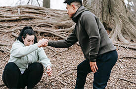Woman Being Helped