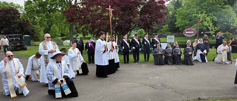 Eucharist Procession St John Cemetery Entrance