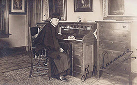 Father Lasance writing My Prayer-Book