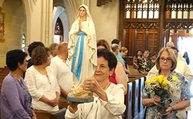 Image Our Lady of Lourdes statue proccessional