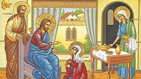 Image from the Gospel stories of Martha, Mary and Lazarus