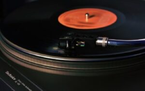 Album On Record Player