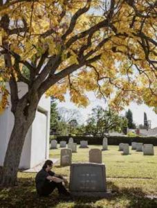 Man At Cemetery