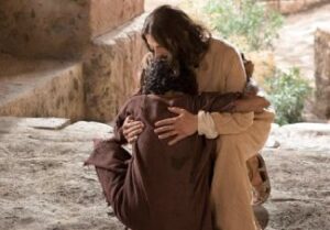 Jesus Embracing Person