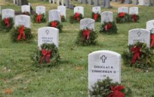Veteran Wreaths at Cemetery