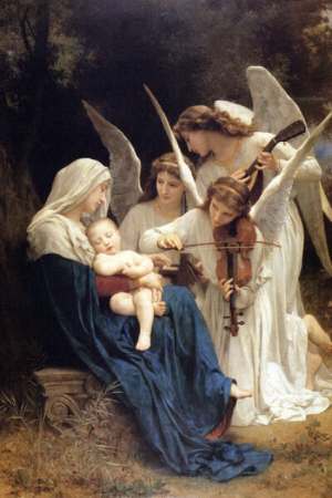 Angels with Blessed Mother and Infant Jesus