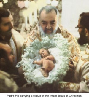 Padre Pio with Infant Jesus