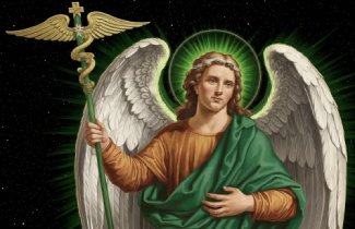 Angel Holding Staff