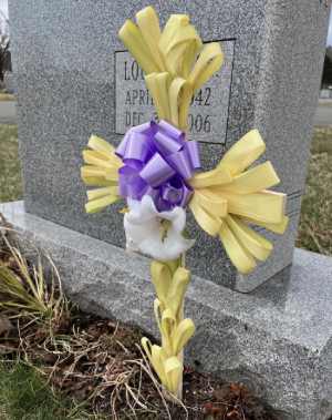 Palm Cross On Grave