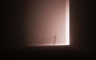 Person Walking In Shadows